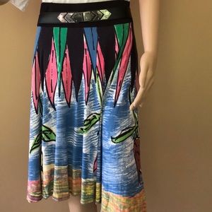 Anthropologie a-line skirt w fun tropical print